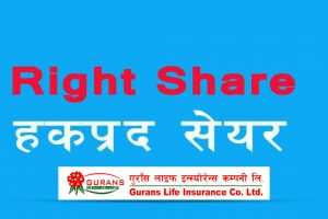 गुराँस लाइफ इन्स्योरेन्सको शतप्रतिशत हकप्रद असार १४ बाट बिक्री खुला हुने