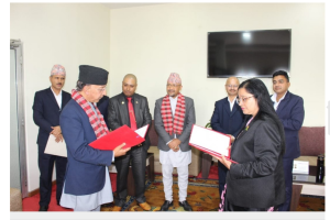 सांग्रिला डेभलपमेन्ट बैंकका अध्यक्ष उज्ज्वल सत्यालद्वारा सपथ ग्रहण