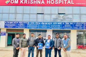 नेपाल एसबिआई बैंक र ओम कृष्ण अस्पताल एन्ड रिसर्च सेन्टर बीच सम्झौता