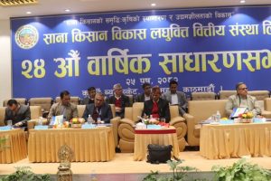 साना किसान विकास लघुवित्तको १५% लाभांश पारित