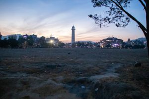 काठमाडौं महानगरद्वारा सैनिक मञ्चमा ग्रास रोप्ने योजना