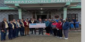लुम्बिनी विकास बैंकद्वारा साहारा फुटबल एकेडेमीलाई २ लाख ५० हजार सहयोग