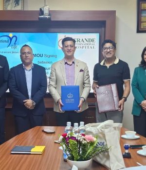 नेशनल लाइफ इन्स्योरेन्स र ग्राण्डी हस्पिटलबीच स्वास्थ्य सेवा सम्झौता