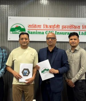 सानिमा जिआईसी र वाइज याकबीच एआईमार्फत कृषि बीमा विस्तार सम्झौता
