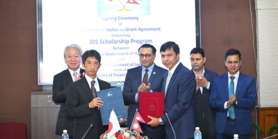 नेपाल र जापानबीच ४१० मिलियन जापानी येनको अनुदान सम्झौता