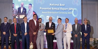 National Best Presented Annual Report Award – 2025 को Gold Award बाट नेपाल लाइफ सम्मानित