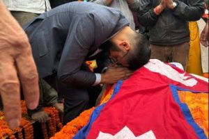 प्राडा सुरेशराज शर्माको राजकीय सम्मानका साथ अन्त्येष्टि