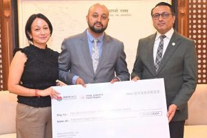 एनआईएमबी एस क्यापिटल र एनआईबीएल इक्विटी पार्टनर्सबाट बाढी प्रभावितलाई रु. ५६ लाखभन्दा बढी सहयोग